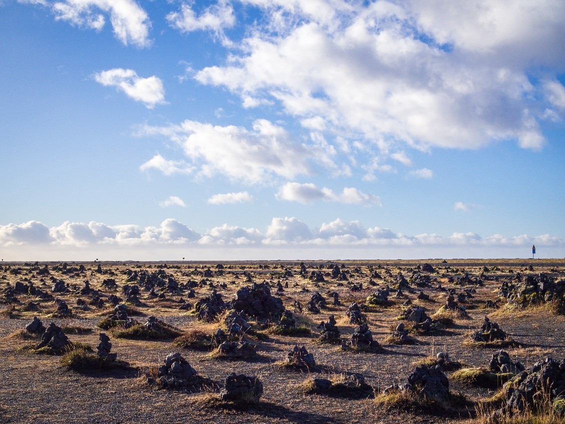 piled rocks formed into a cairn