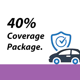40% coverage package in car rentals