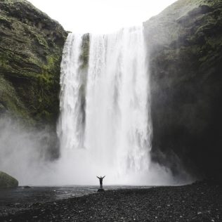 Walking on water in Iceland