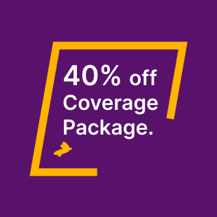 40% off Coverage package offer