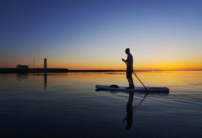 SUP boarding in Iceland capital Reykjavik