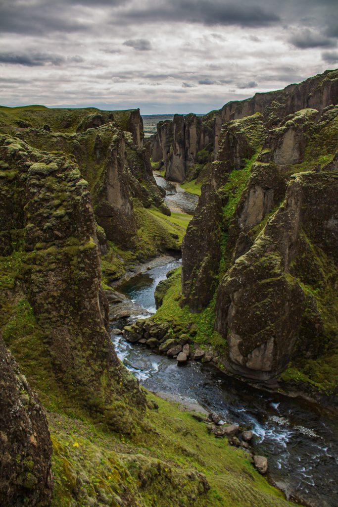 iceland south Fjaðrárgljúfur canyon in Iceland