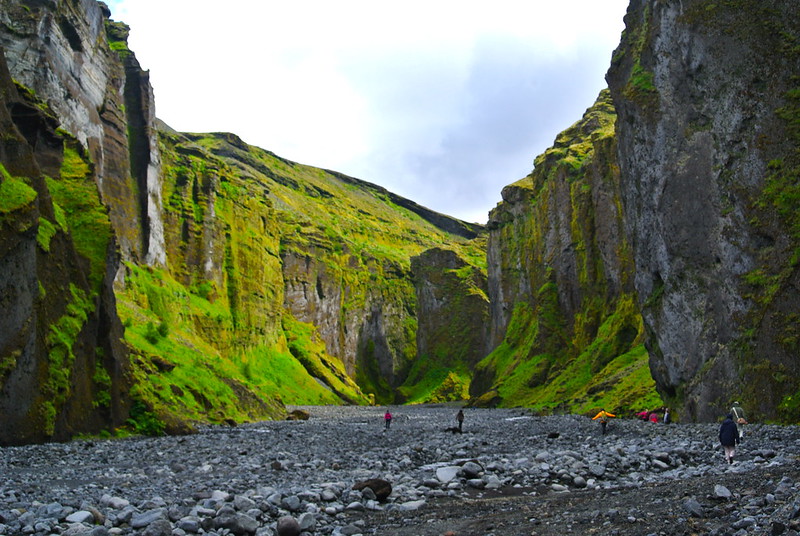 Walking to the Stakkholtsgjá waterfall was a fabulous experience.