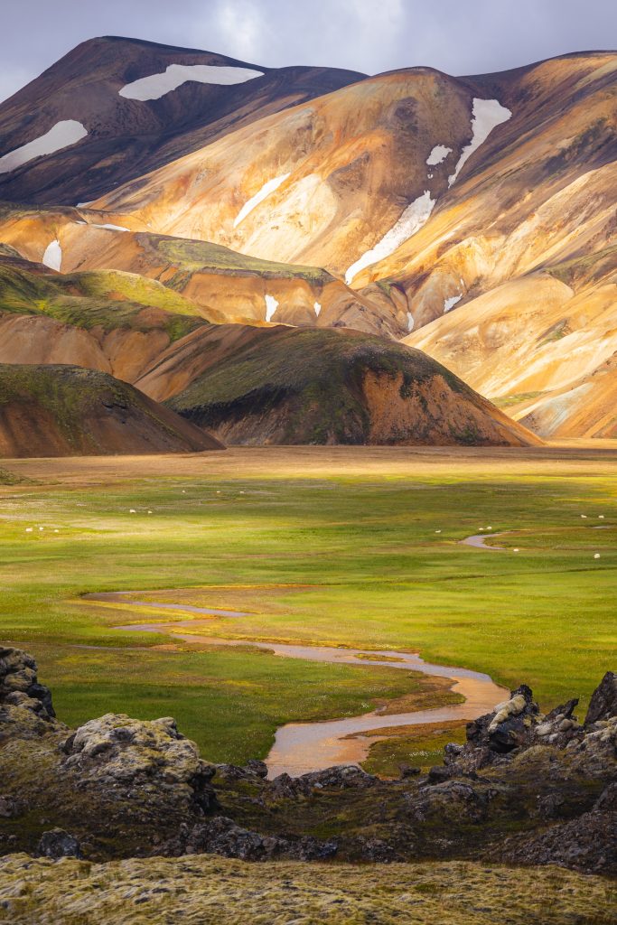 The Landmannalaugar valley view 