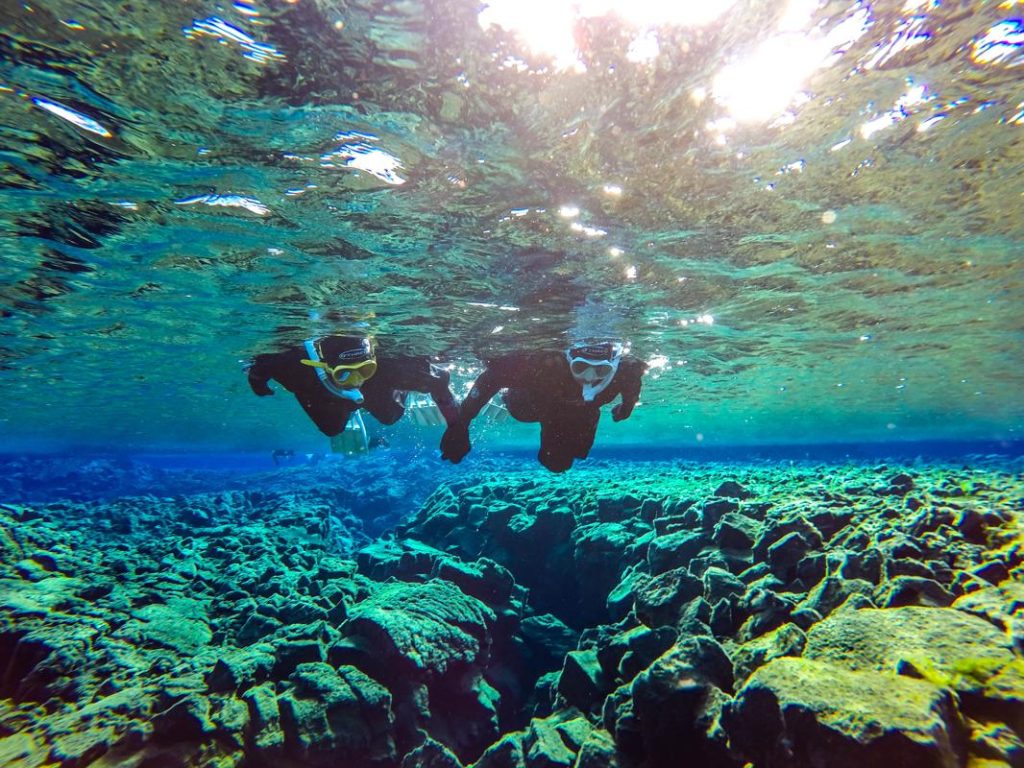 Silfra Fissure snorkeling in Iceland
