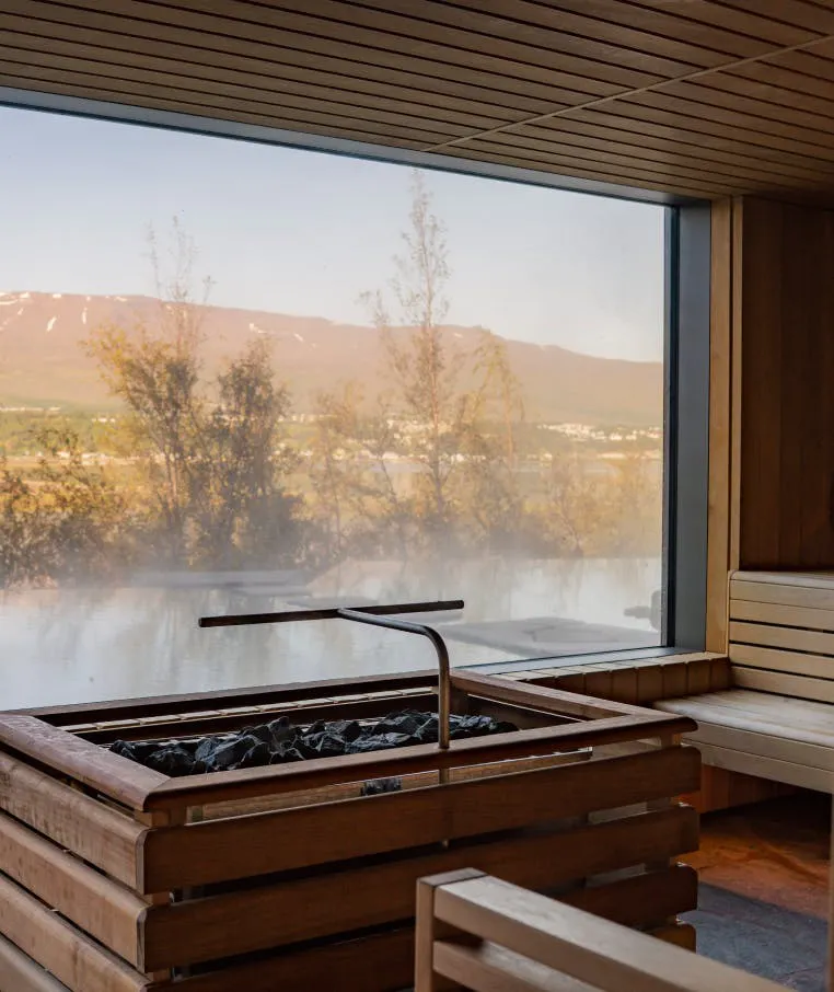 sauna at the forest lagoon iceland
