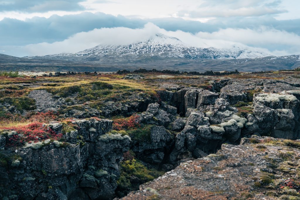 autumn view at the Thingviller national park Iceland