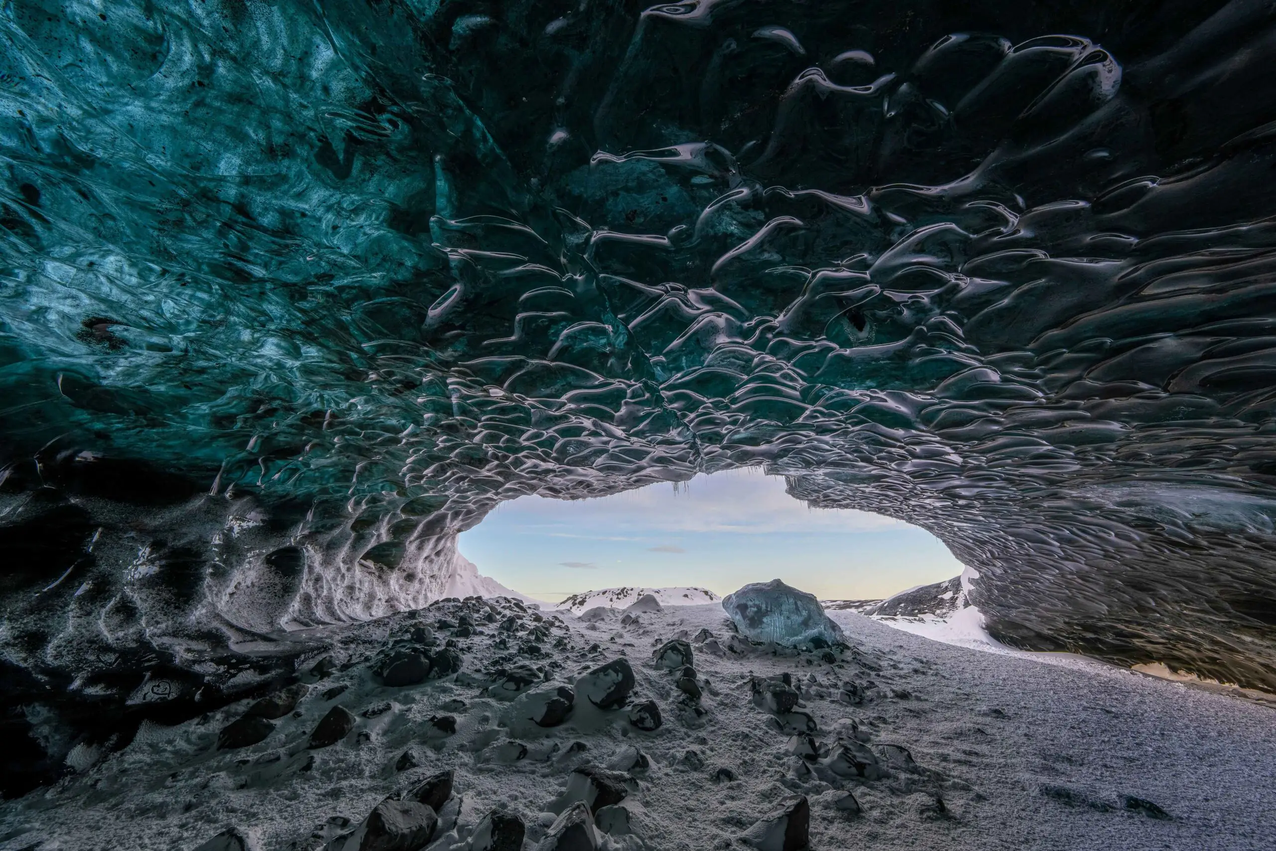 Ice caving in Iceland
