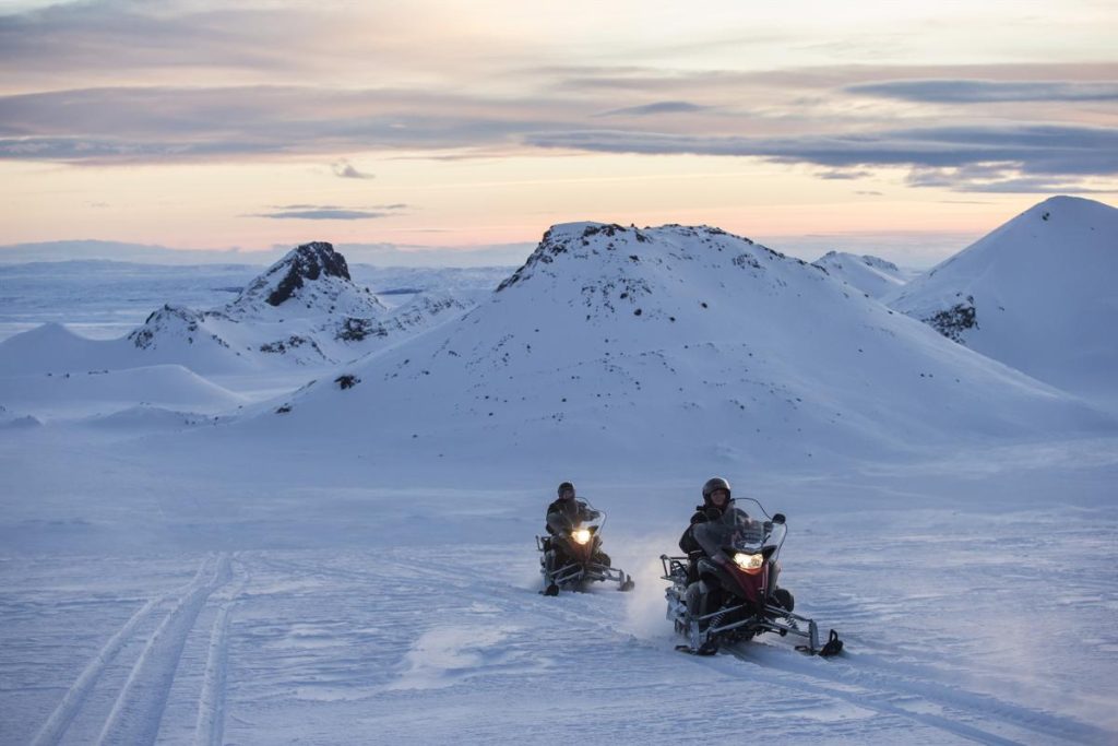 Snowmobiling in Iceland
