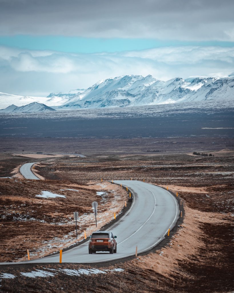 Driving a rental car in Iceland