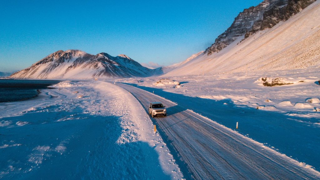 driving in Iceland winter 

