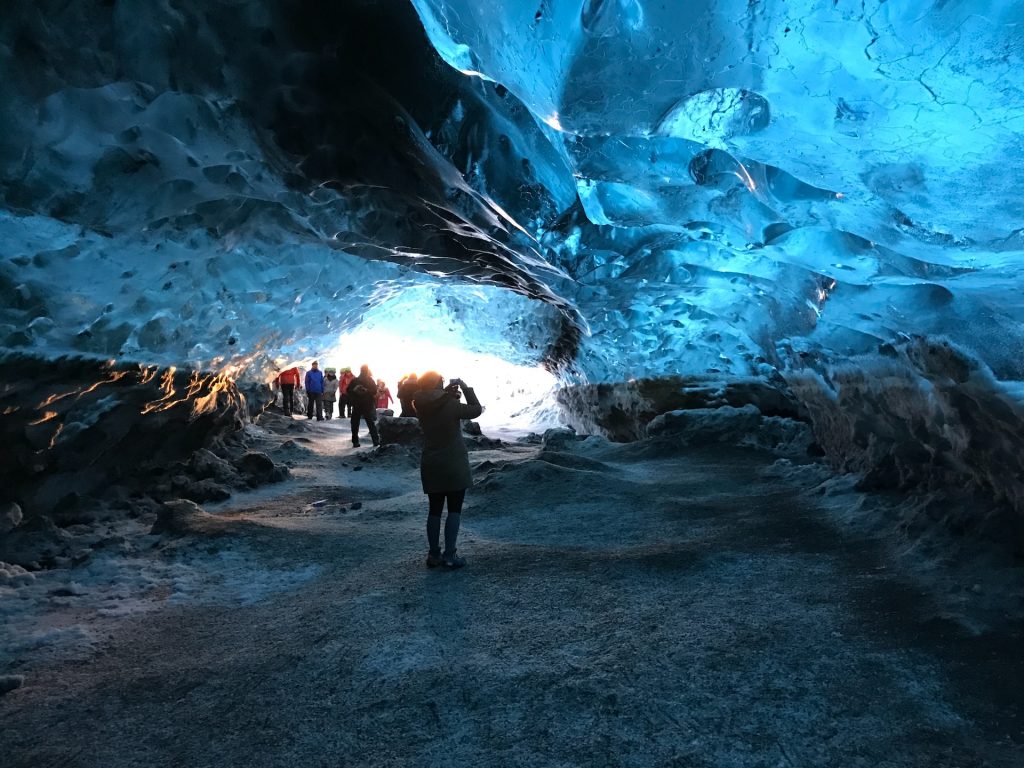 doing the ice caving in iceland in march