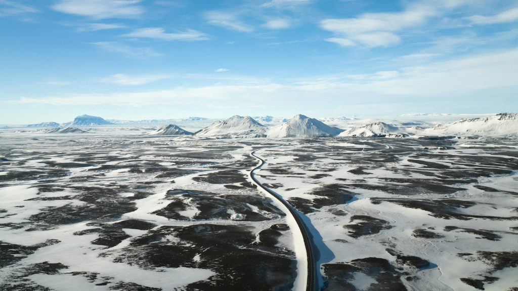 Driving in Iceland in April
