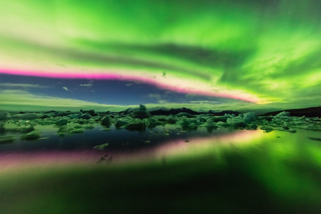 Seeing the northern light in Iceland needs luck