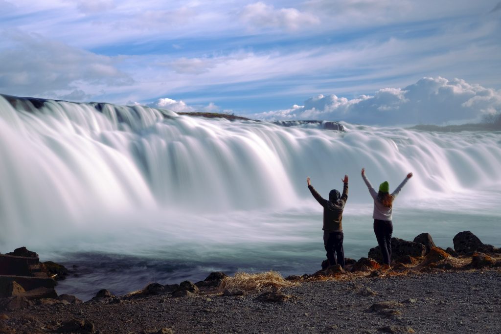 the detour to  Faxi Waterfall in Golden Circle Iceland