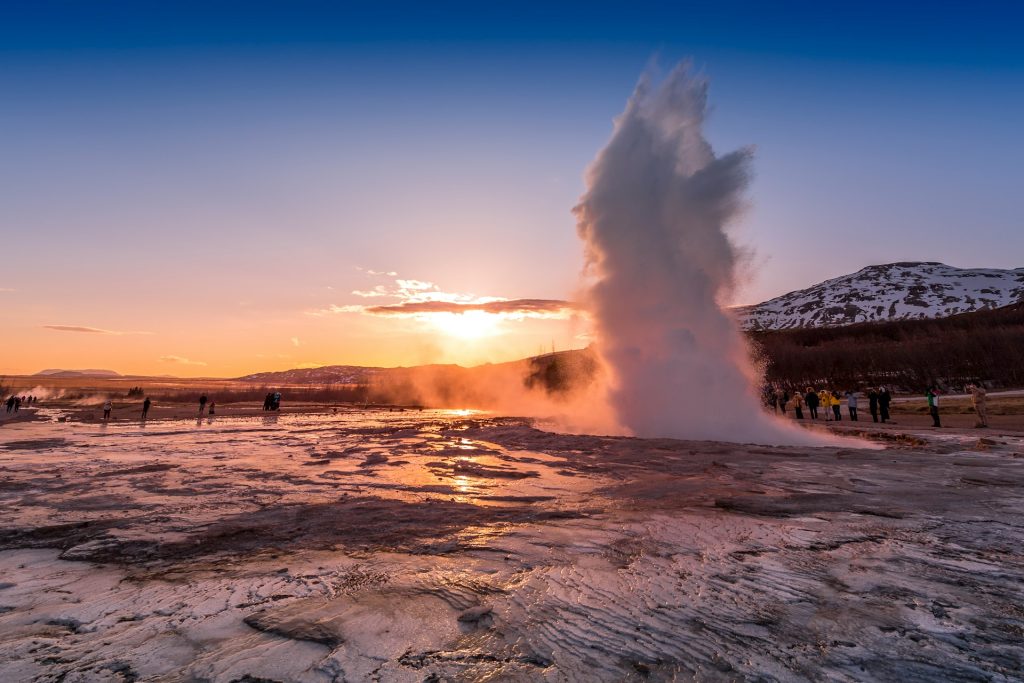 the Geyser area of Iceland in the Golden circle