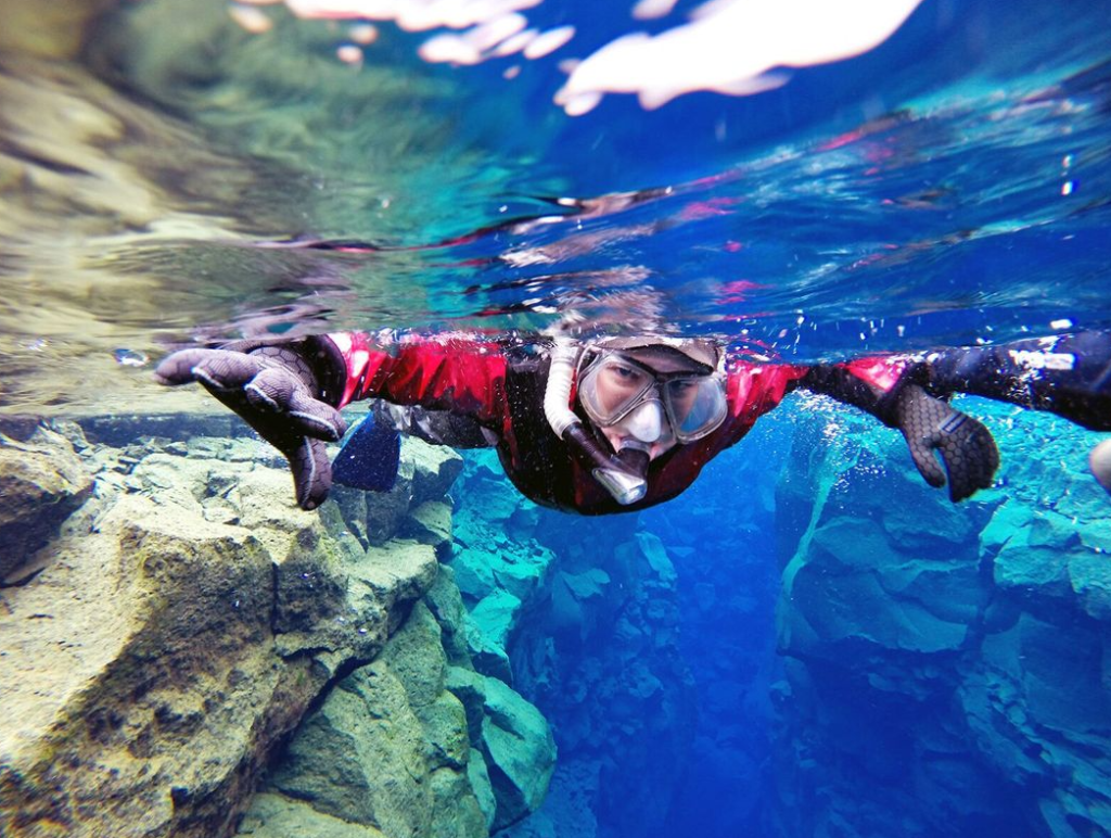 Snorkeling in the Silfra Fissure Golden circle Iceland