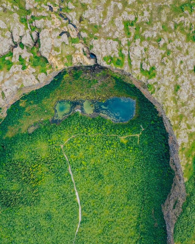 The Asbyrgi canyon is a horse shaped canyon in north Iceland