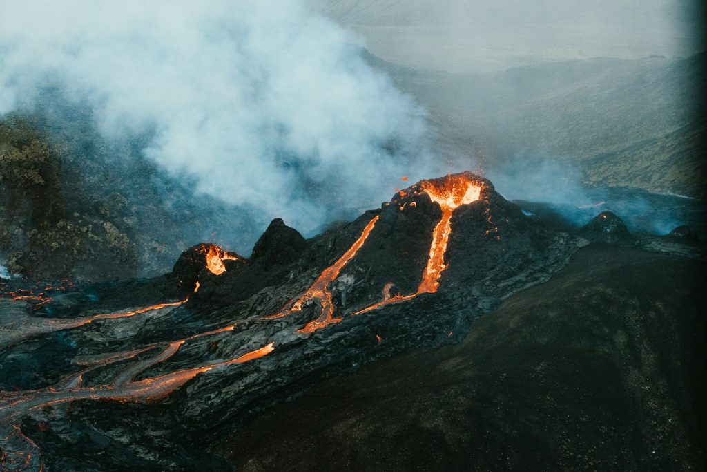 the volcano eruption site 2021 in Iceland
