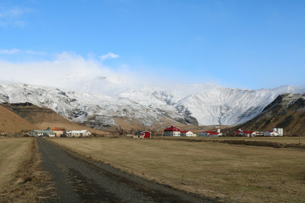 the view point of Eyjafjallajokull iceland in the south