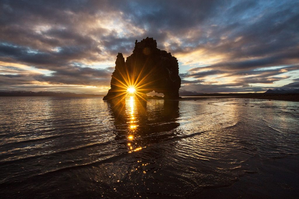 the summer Hvitserkur view