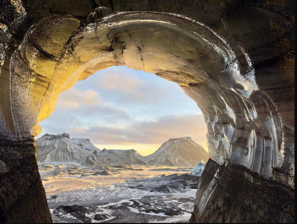 a view from the Katla ice cave