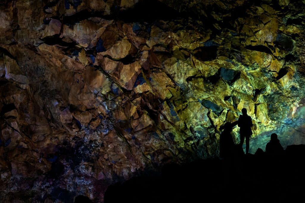 the view inside of volcano in Iceland