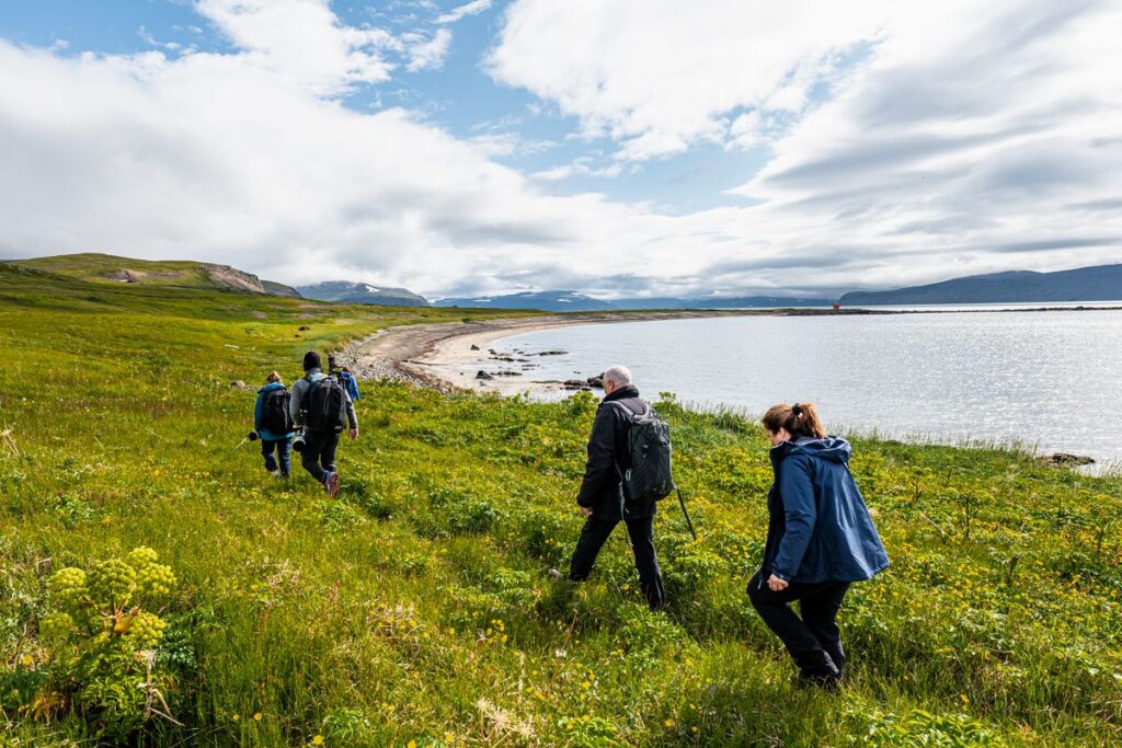 hiking to the Hornstradir nature Reserve