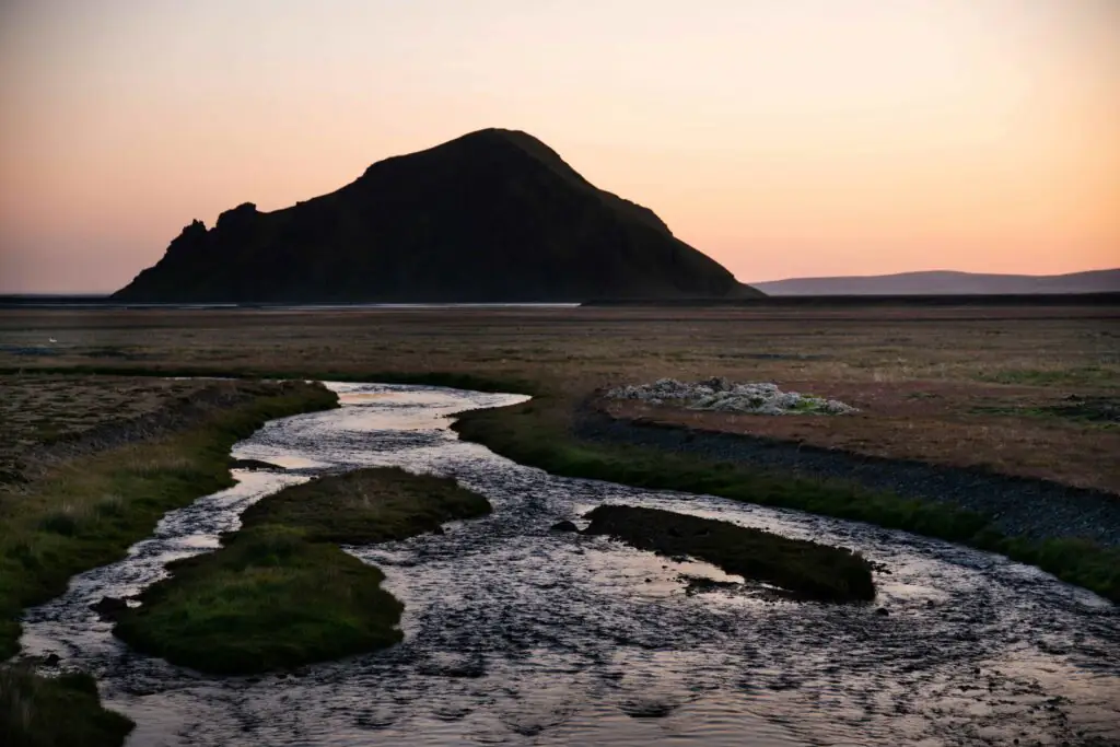 Midnight sun in Iceland